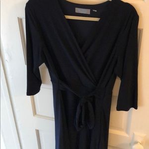 Navy blue wrap dress